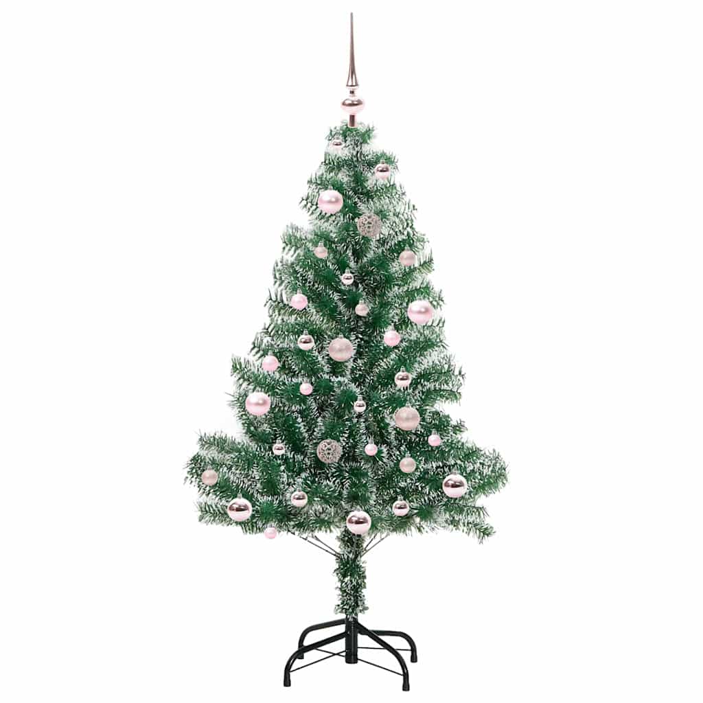 Artificial Christmas Tree Snow Flocked with LED Light 150 cm