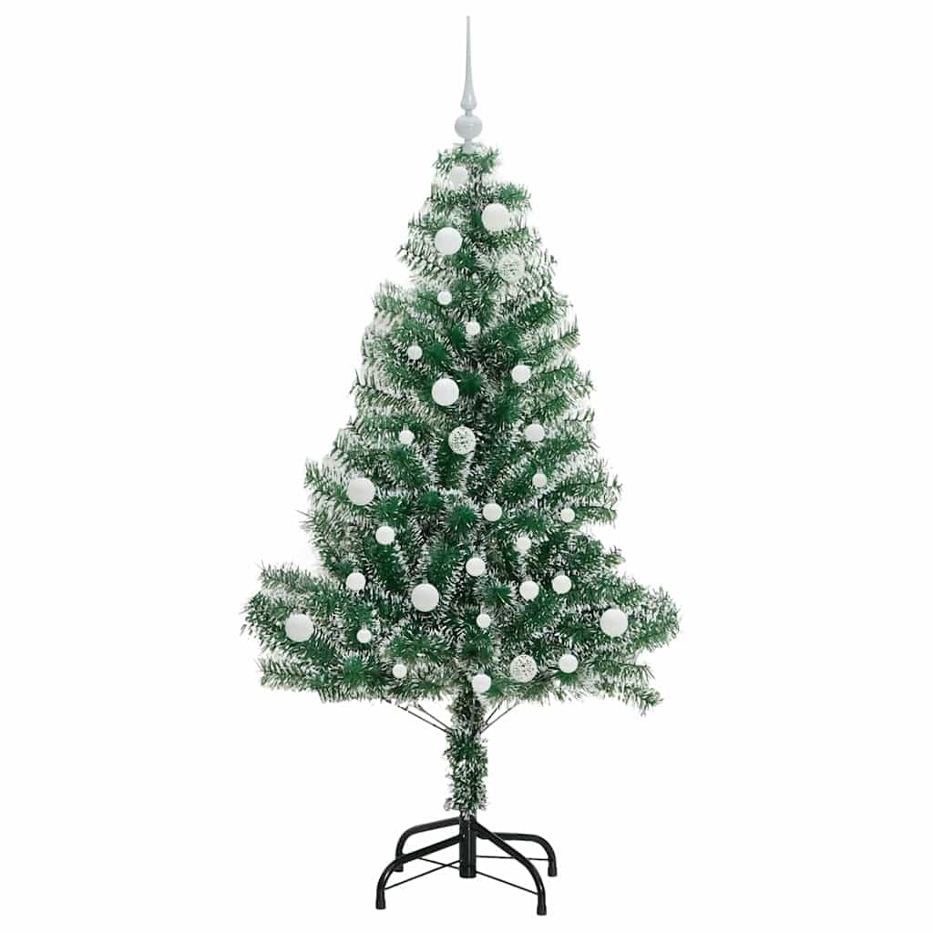 Artificial Christmas Tree Snow Flocked with LED Light 150 cm