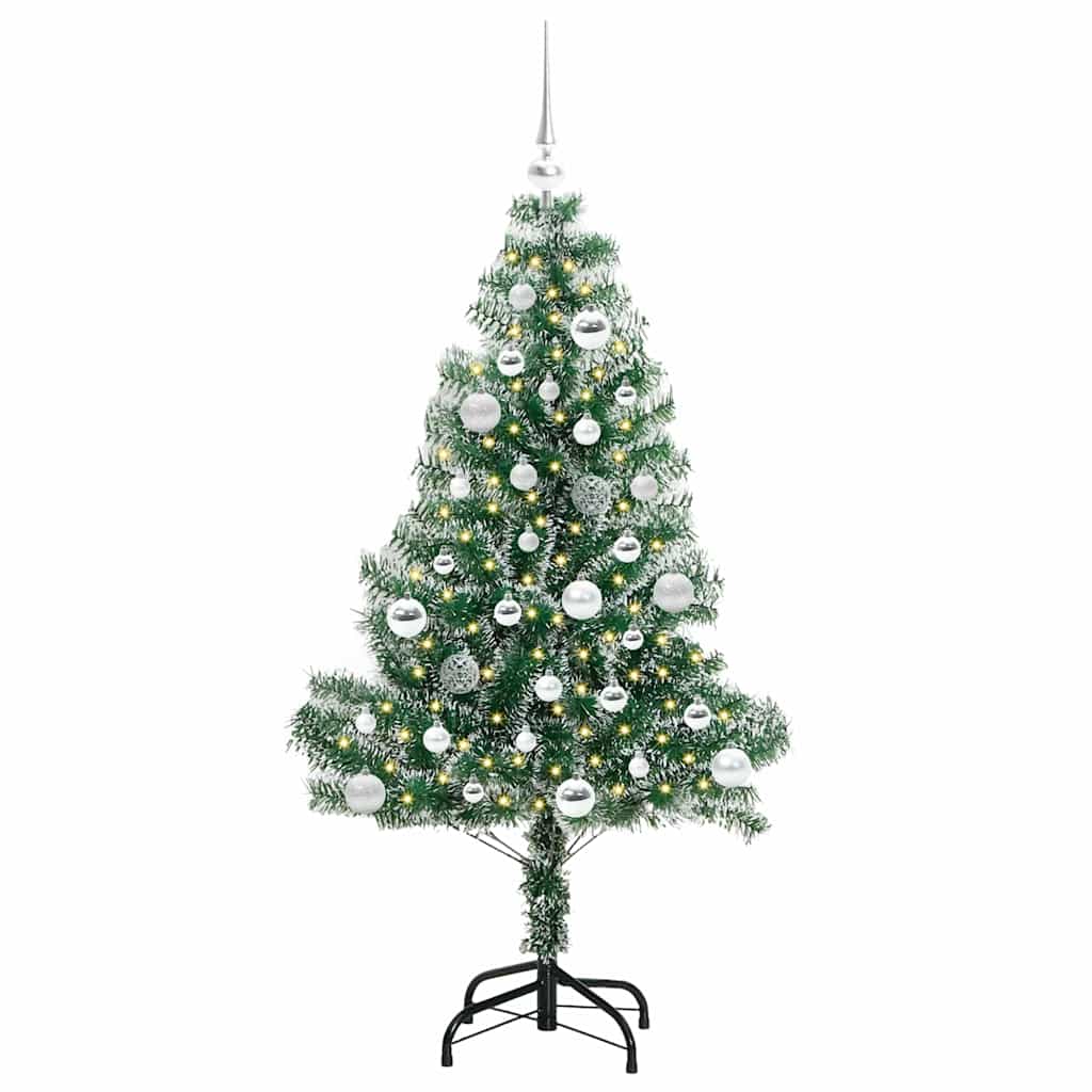 Artificial Christmas Tree Snow Flocked with LED Light 150 cm