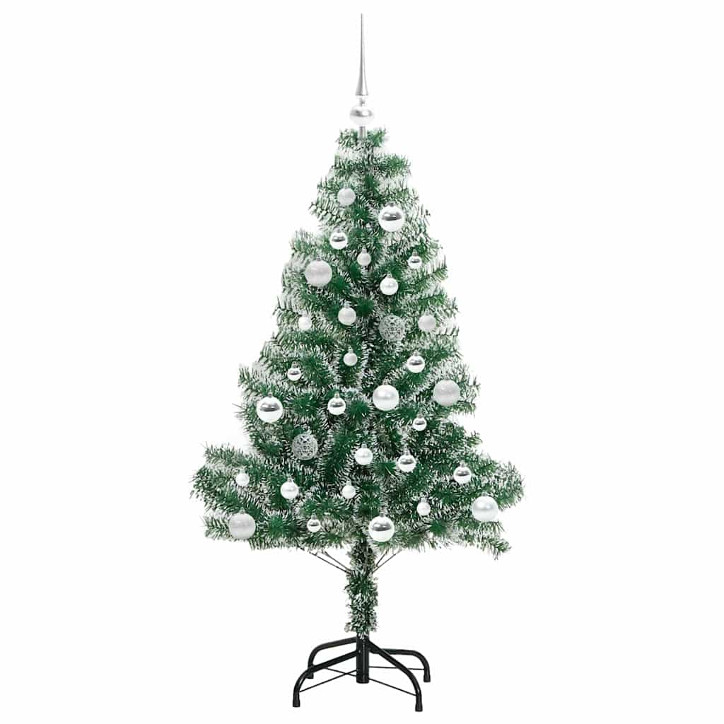 Artificial Christmas Tree Snow Flocked with LED Light 150 cm