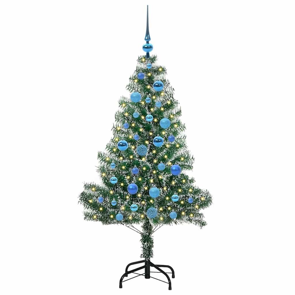 Artificial Christmas Tree Snow Flocked with LED Light 150 cm
