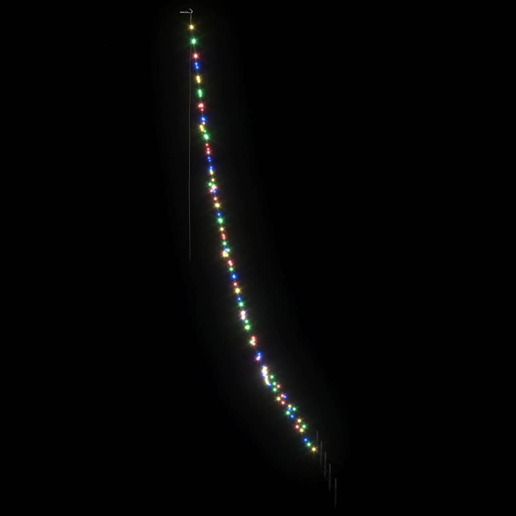 LED Christmas Tree with 168 LEDs Multicolour 306 cm Metal