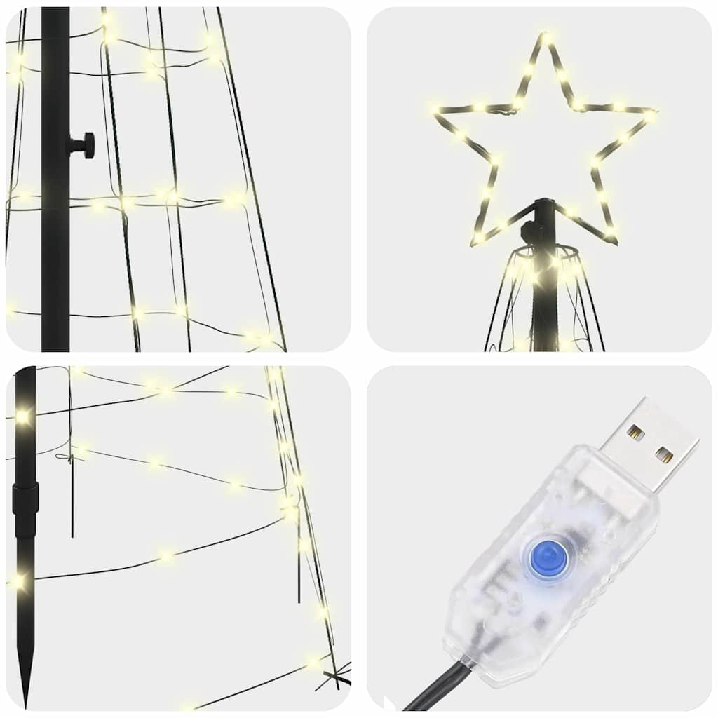 LED Christmas Tree with 390 LEDs Warm White 250 cm Iron