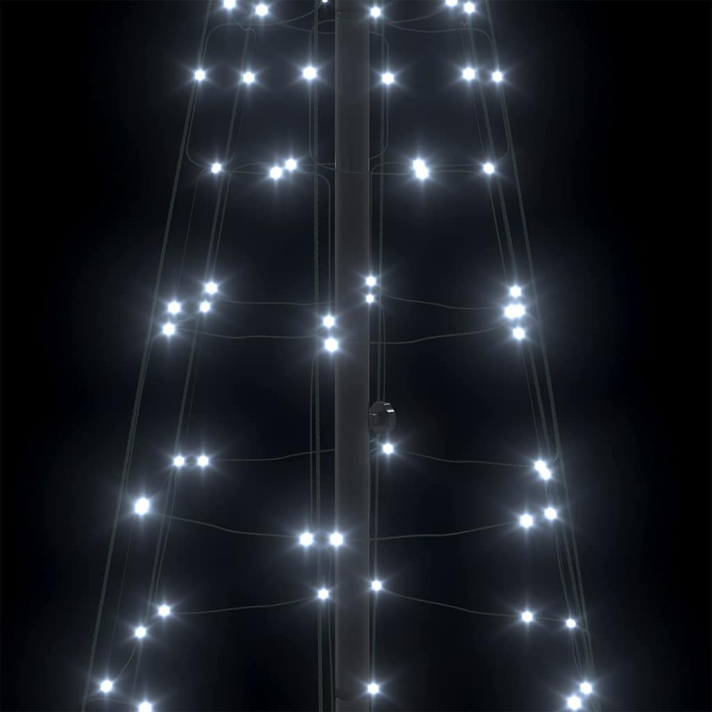 LED Christmas Tree with 390 LEDs Cool White 250 cm Iron