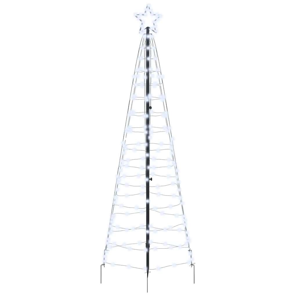 LED Christmas Tree with 390 LEDs Cool White 250 cm Iron