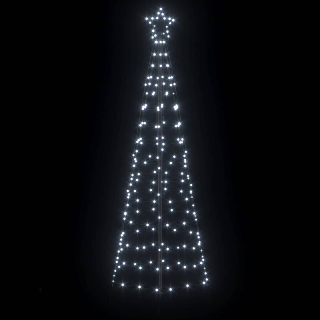 LED Christmas Tree with 390 LEDs Cool White 250 cm Iron