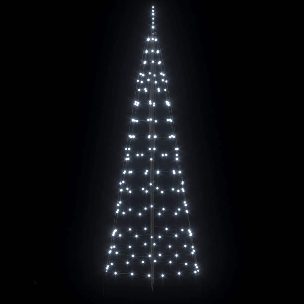 LED Christmas Tree with 390 LEDs Cool White 250 cm Iron