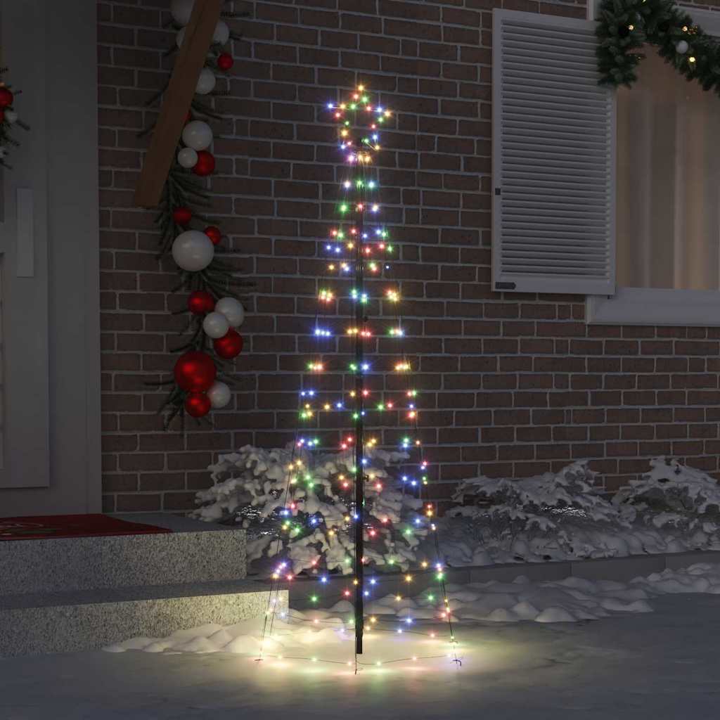 LED Christmas Tree with 390 LEDs Multicolour 250 cm Iron