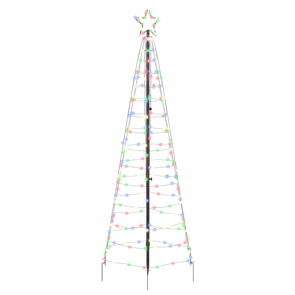 LED Christmas Tree with 390 LEDs Multicolour 250 cm Iron