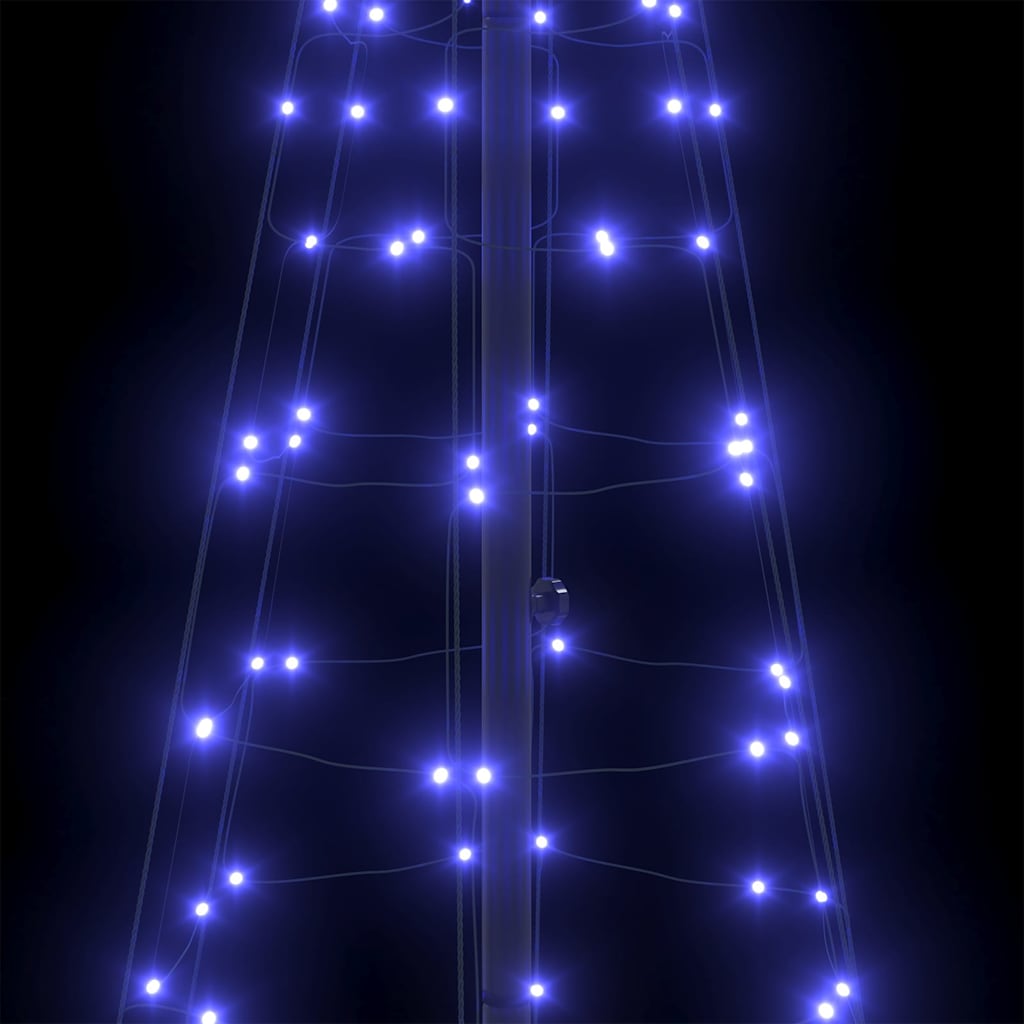 LED Christmas Tree with 390 LEDs Blue 250 cm Iron