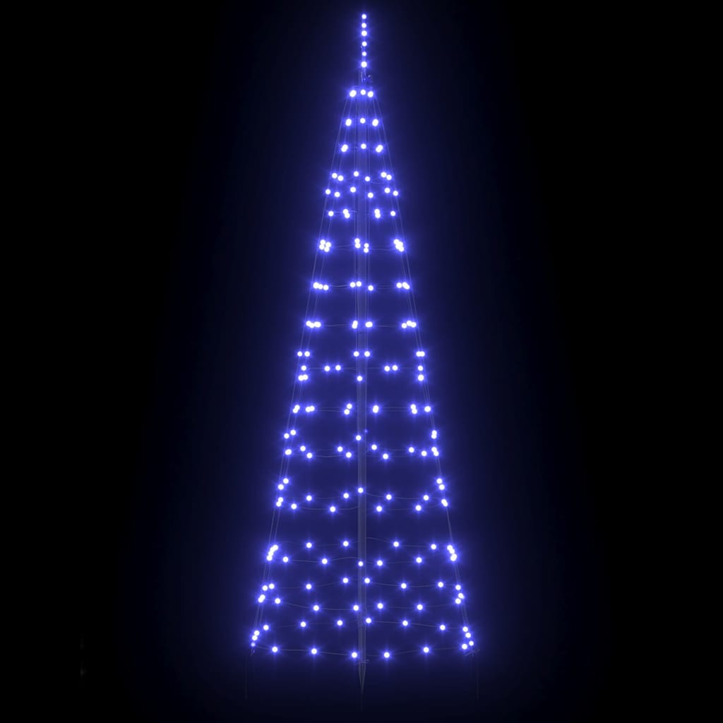 LED Christmas Tree with 390 LEDs Blue 250 cm Iron