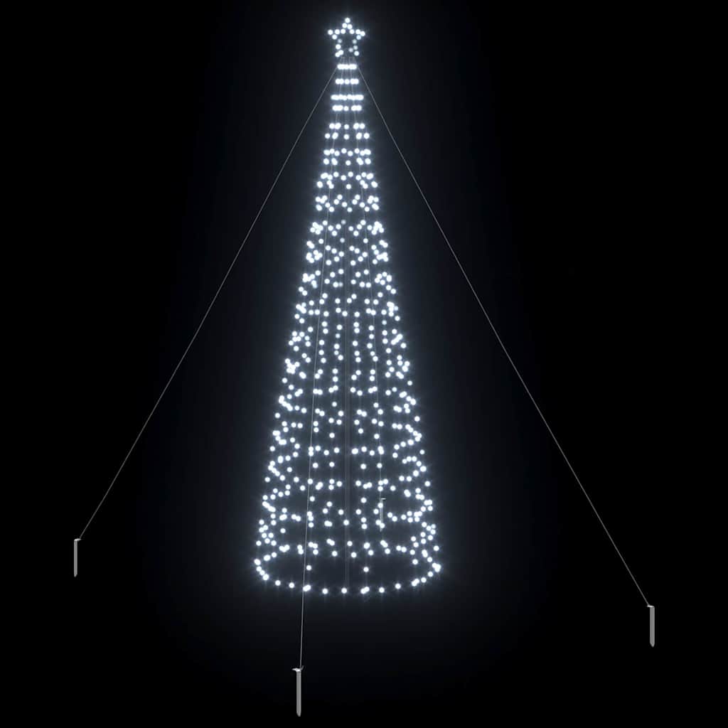 LED Christmas Tree with 800 LEDs Cool White 400 cm Iron