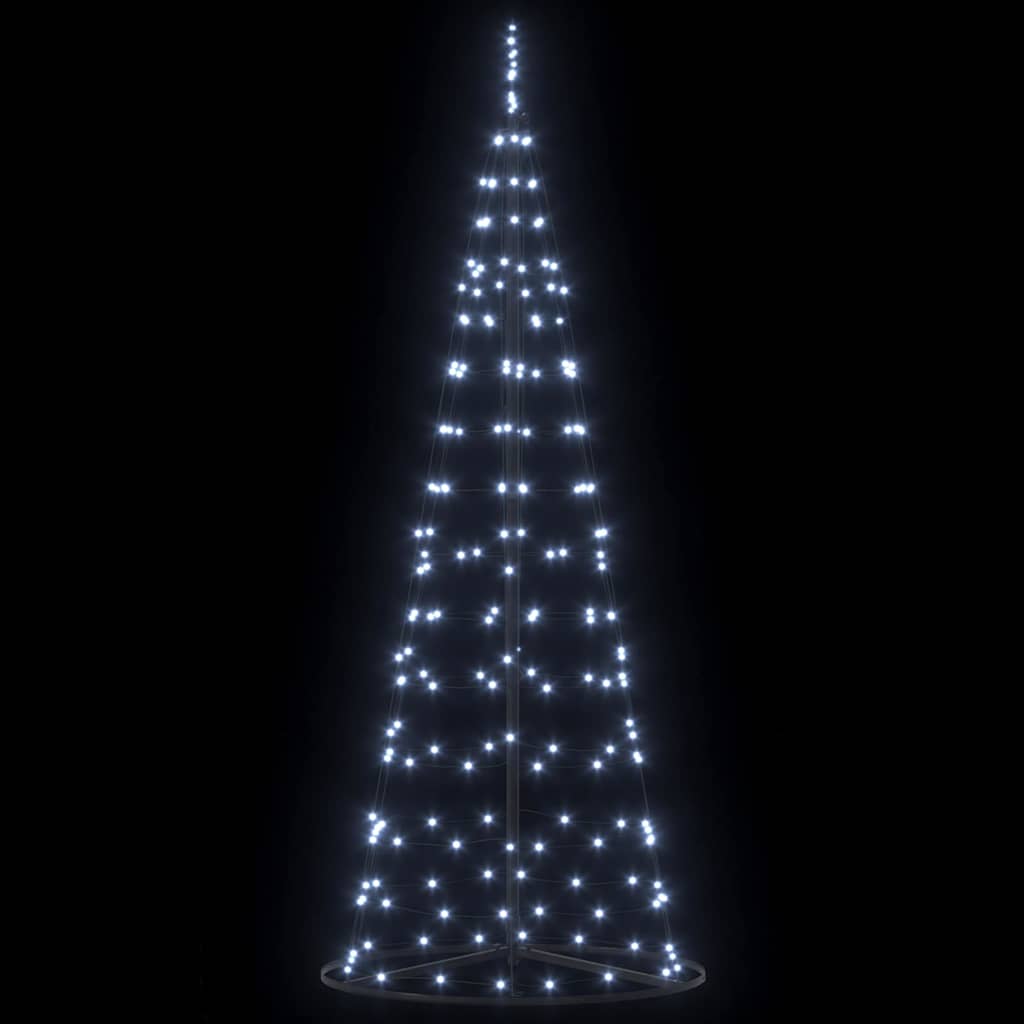 LED Christmas Tree with 390 LEDs Cool White 250 cm Iron