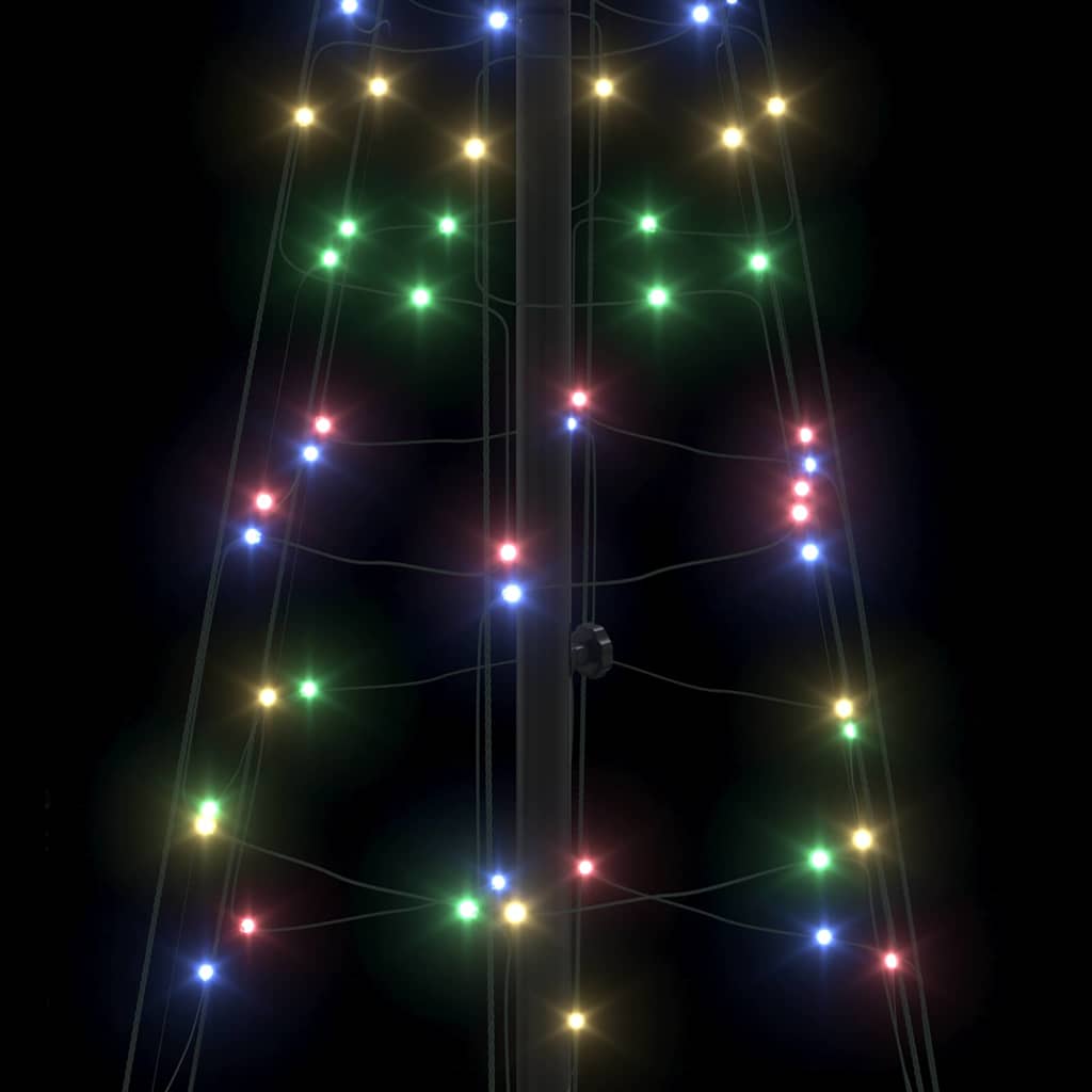 LED Christmas Tree with 390 LEDs Multicolour 250 cm Iron