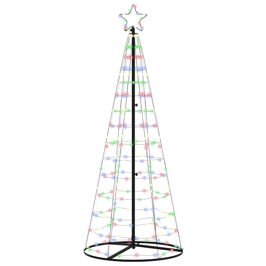 LED Christmas Tree with 390 LEDs Multicolour 250 cm Iron