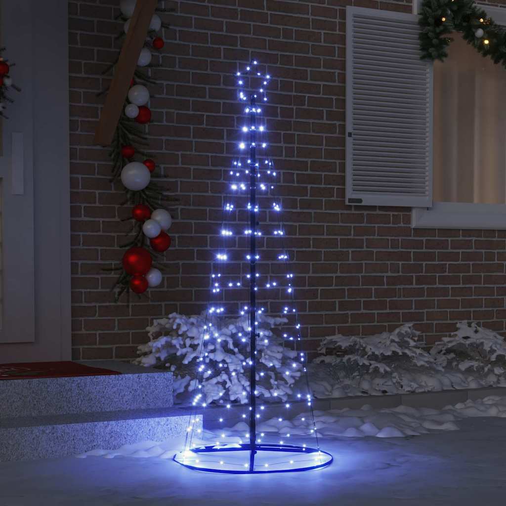 LED Christmas Tree with 390 LEDs with Stand Blue 250 cm Iron