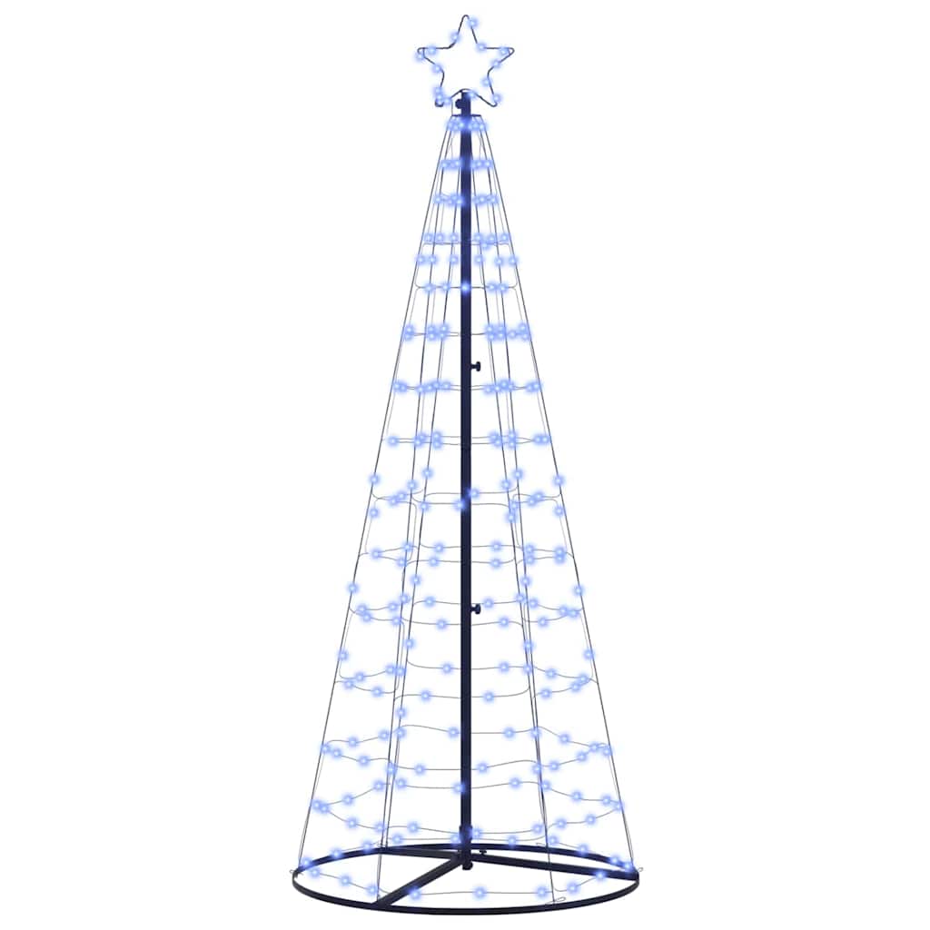 LED Christmas Tree with 390 LEDs with Stand Blue 250 cm Iron