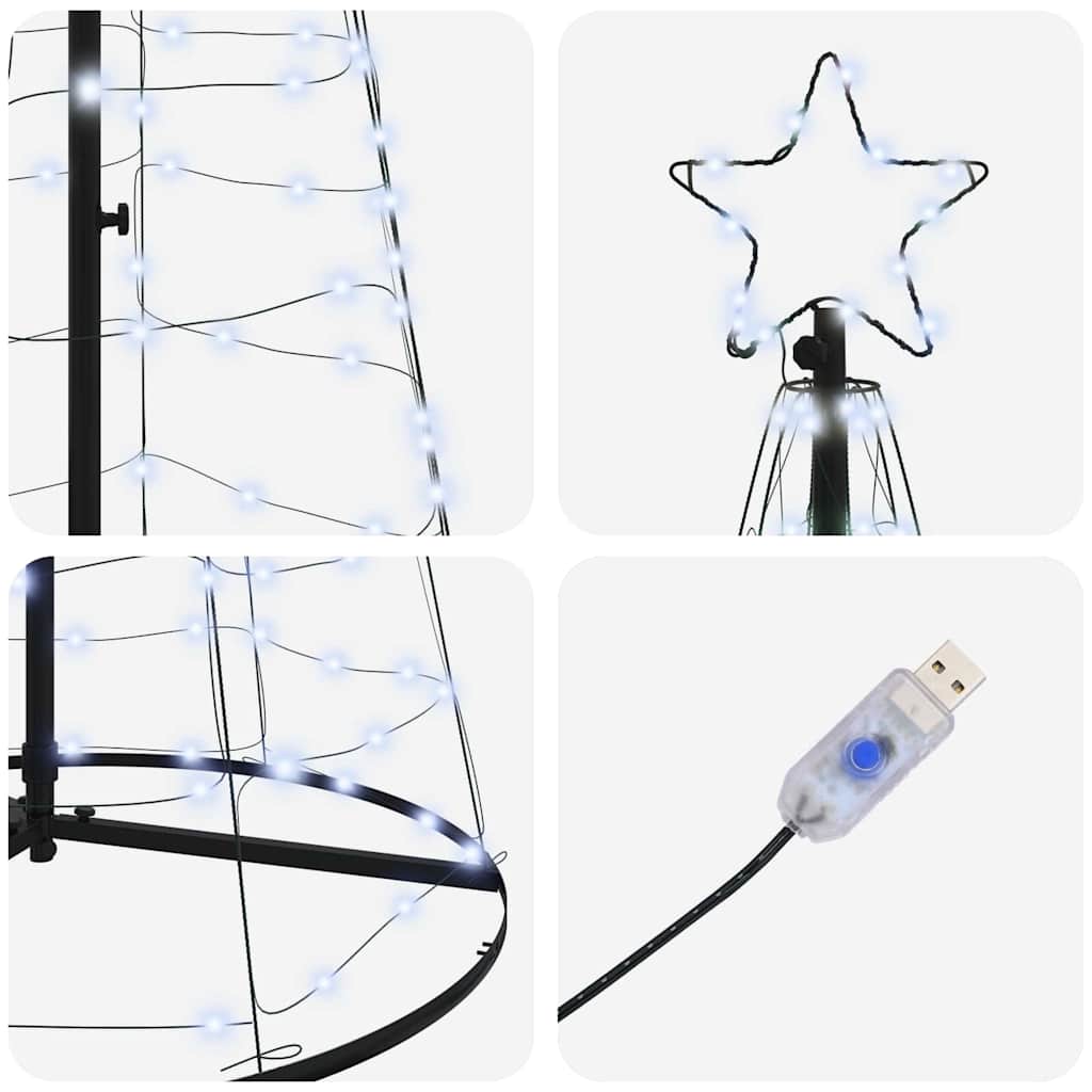 LED Christmas Tree with 800 LEDs Cool White 400 cm Iron