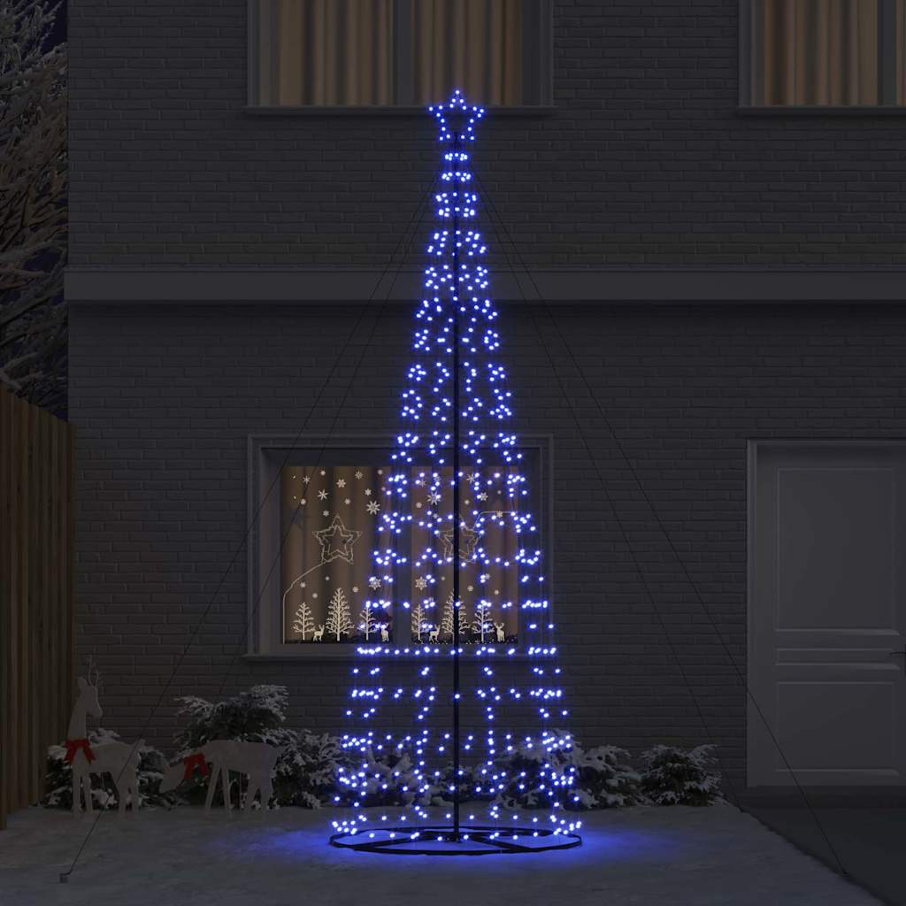 LED Christmas Tree with 800 LEDs with Stand Blue 400 cm Iron