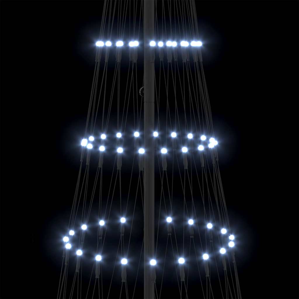 LED Christmas Tree Cool White 100 x 100 x 250 cm Metal