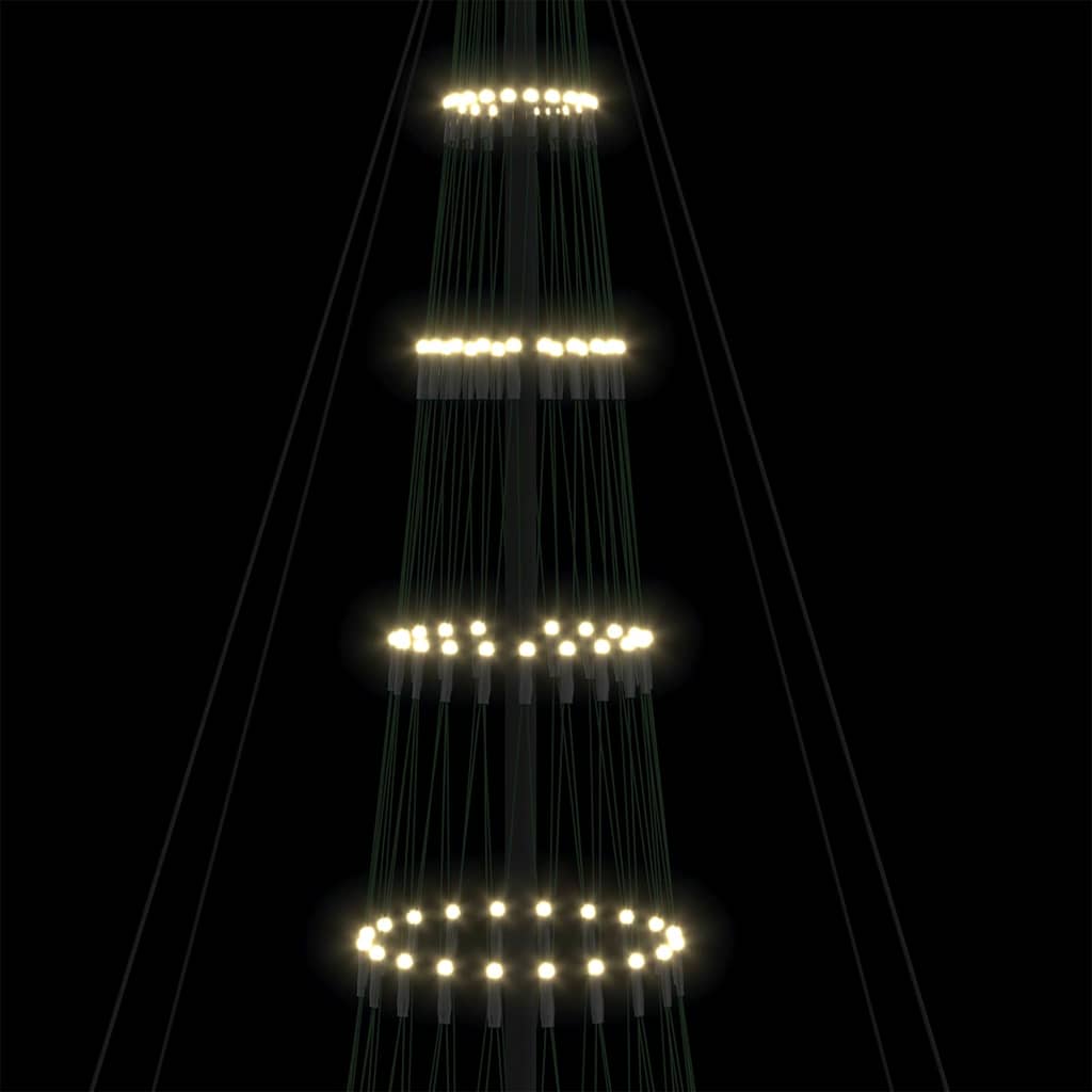 LED Christmas Tree Warm White 160 x 160 x 500 cm Metal