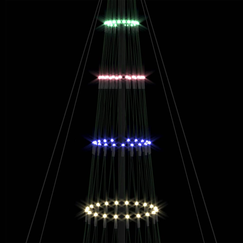 LED Christmas Tree Multicolour 160 x 160 x 500 cm Metal