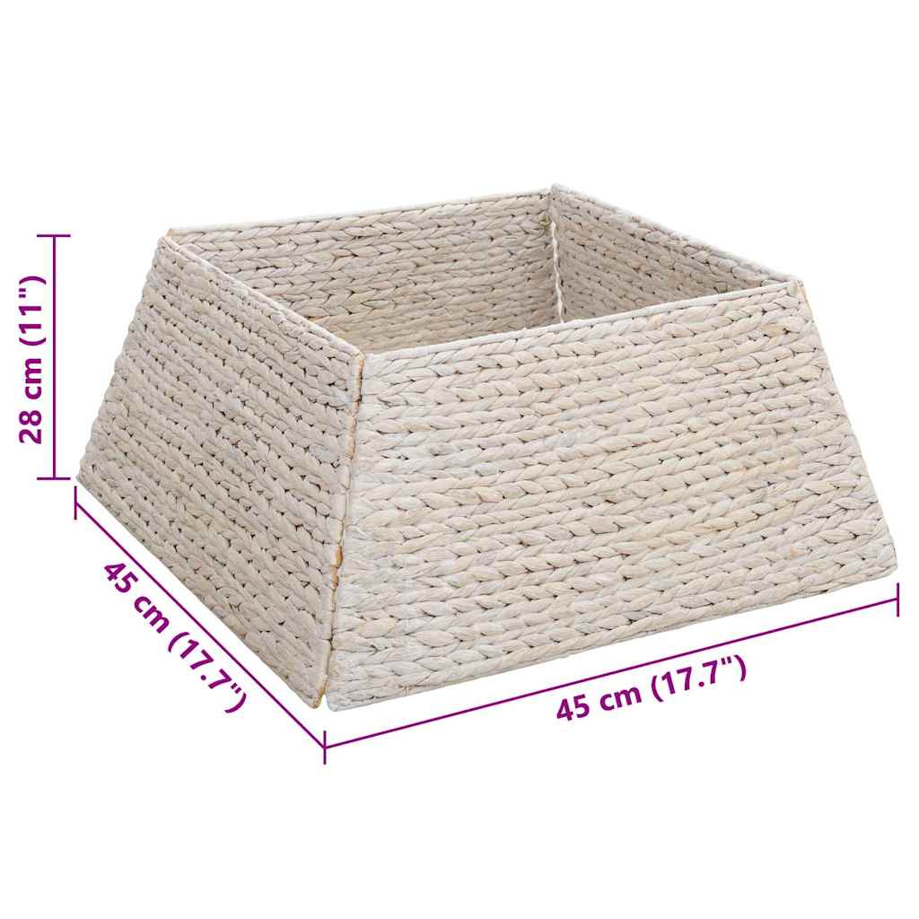 Christmas Tree Collar White 60 x 60 x 28 cm Water Hyacinth