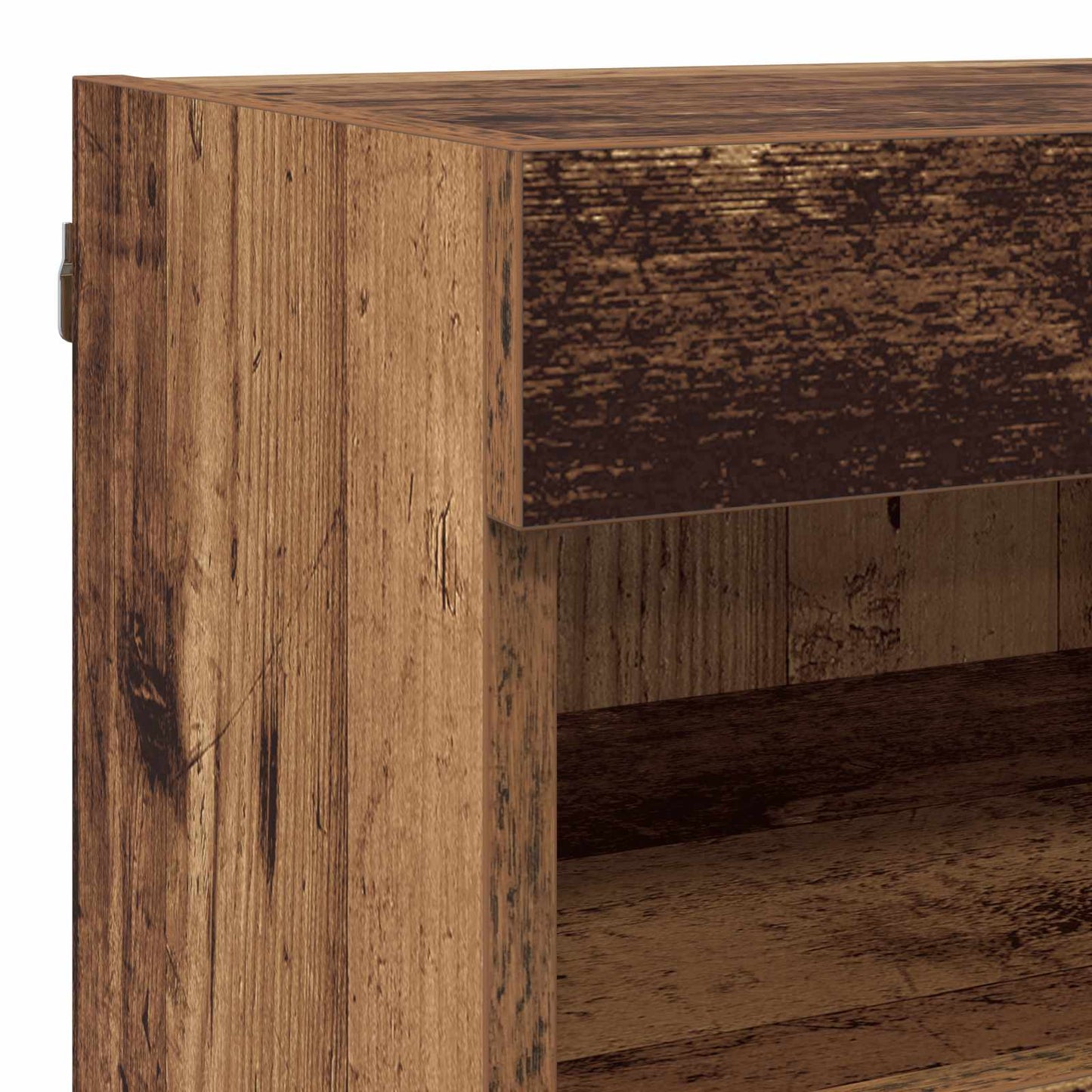 TV Wall Cabinet Set Wall-mounted 7 pcs Old Wood Engineered Wood