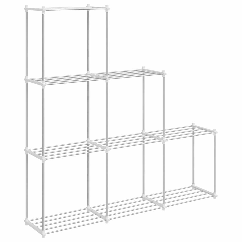 Storage Shelf with Shelf White 43 x 27 x 90 cm Aluminium