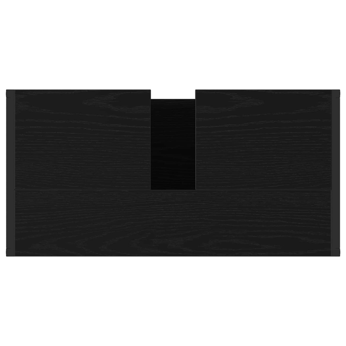 Bathroom Furniture Set with Drawer Black Oak Engineered Wood