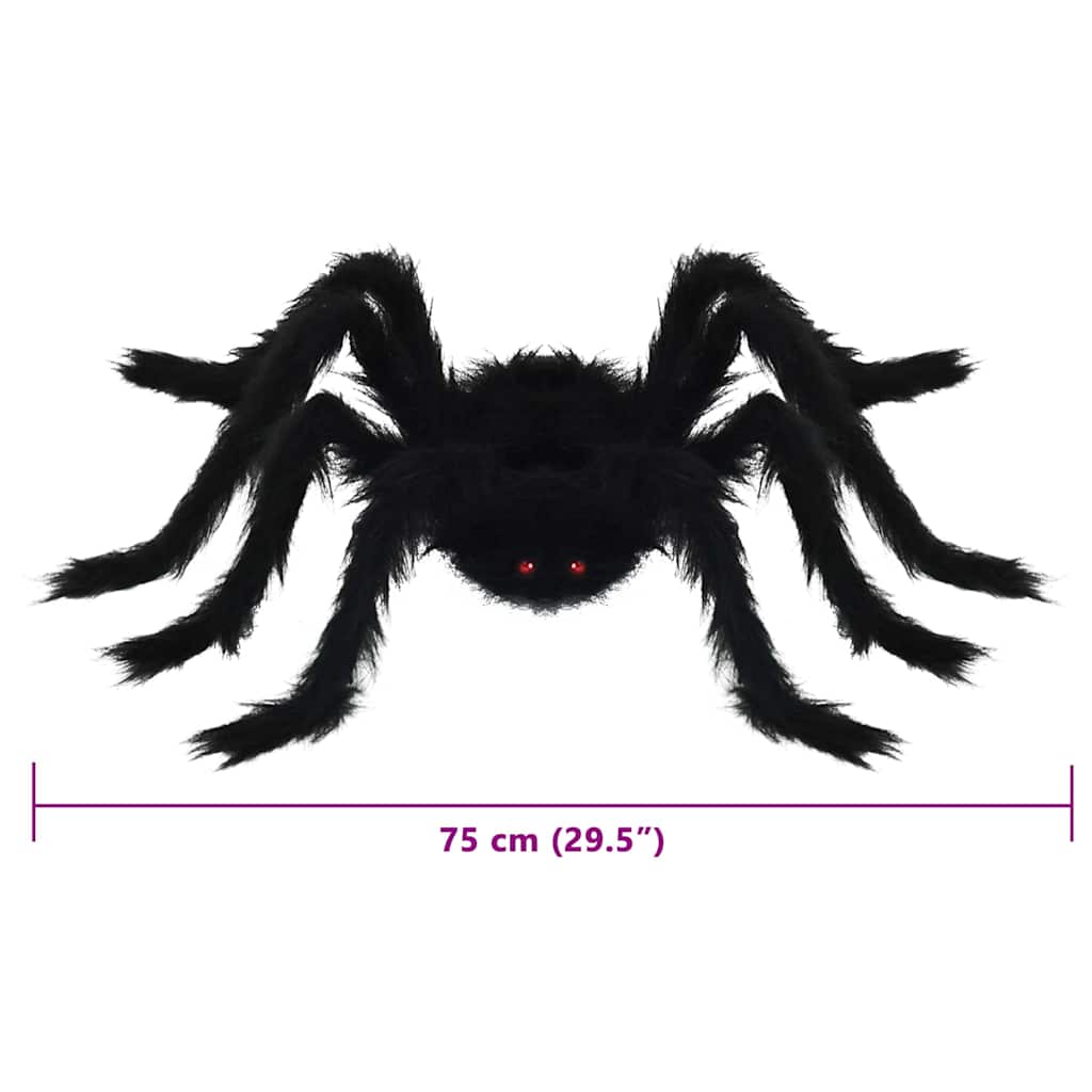 Halloween Spider Decoration 6 pcs Black 75 cm Polyester