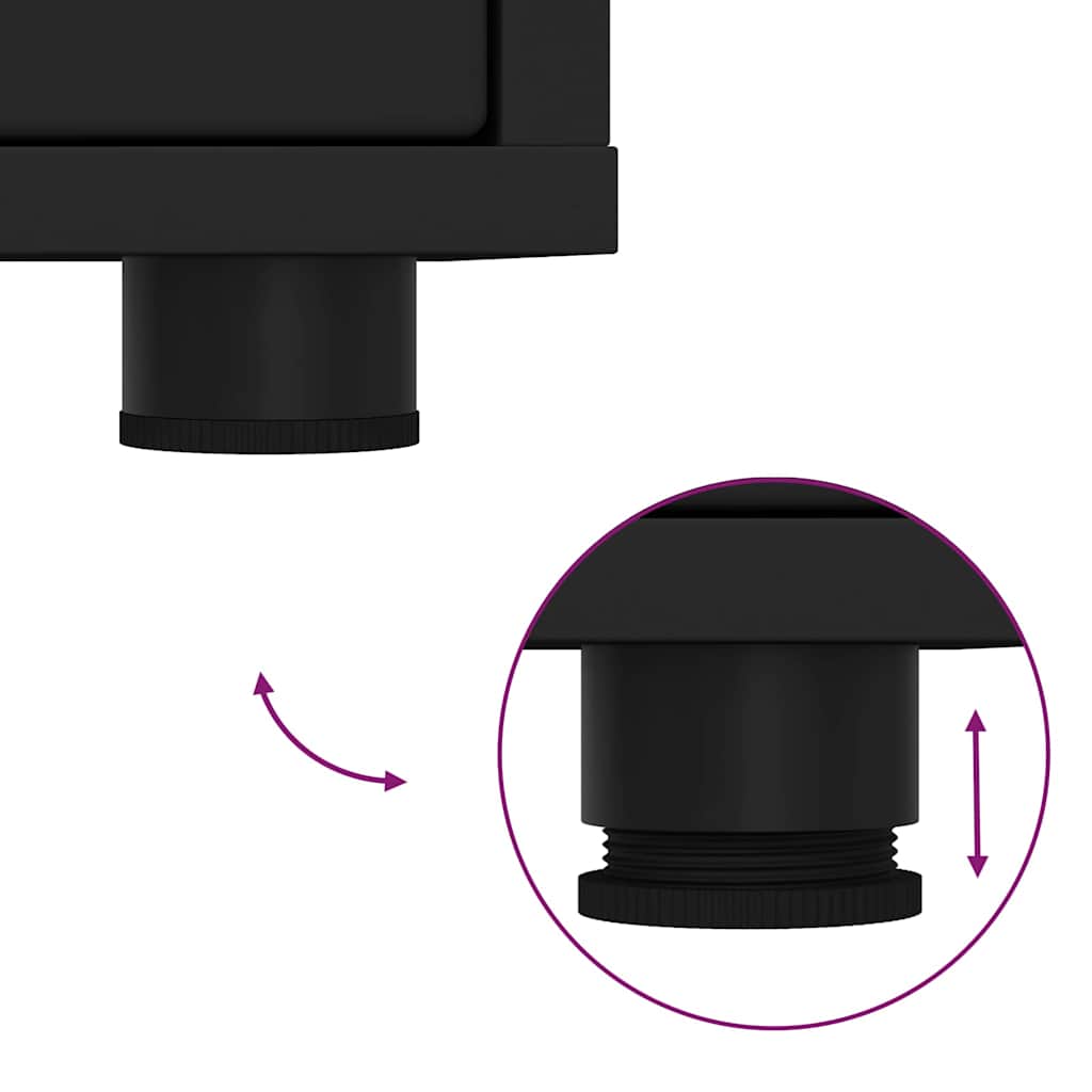 Bedside Table Black 30.5 x 30 x 43 cm Engineered Wood