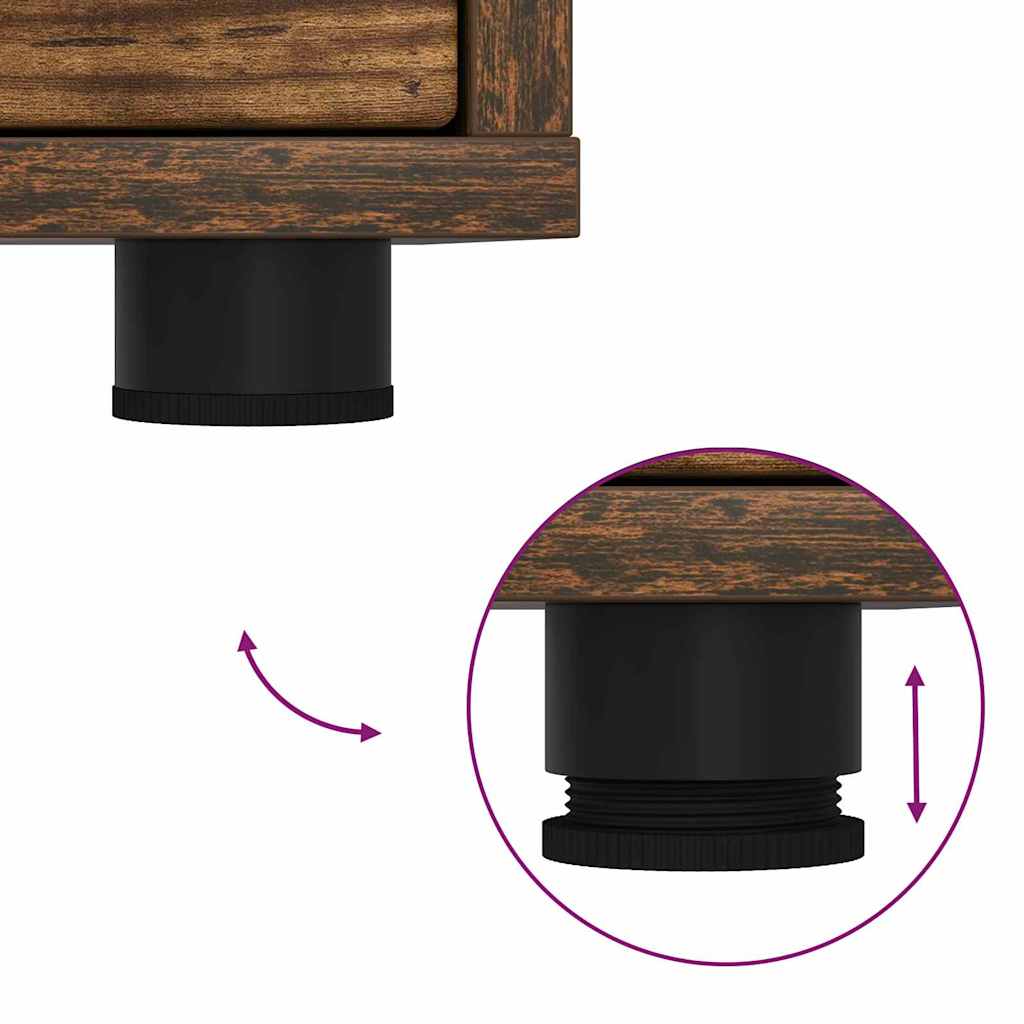 Bedside Tables with Drawer 2 pcs Smoked Oak 30.5 x 30 x 43 cm