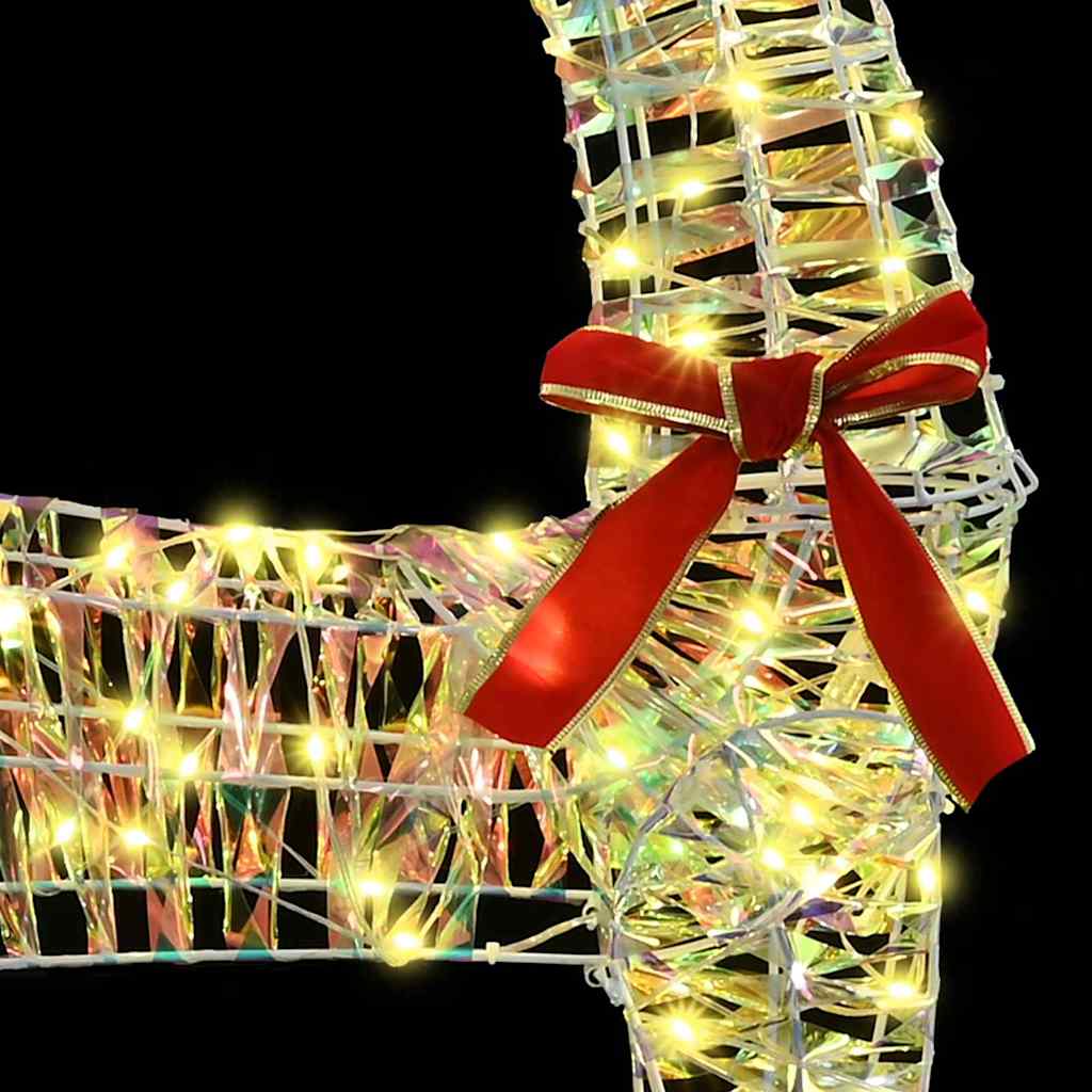3D Reindeer with 140 LEDs Warm white 128 cm PET