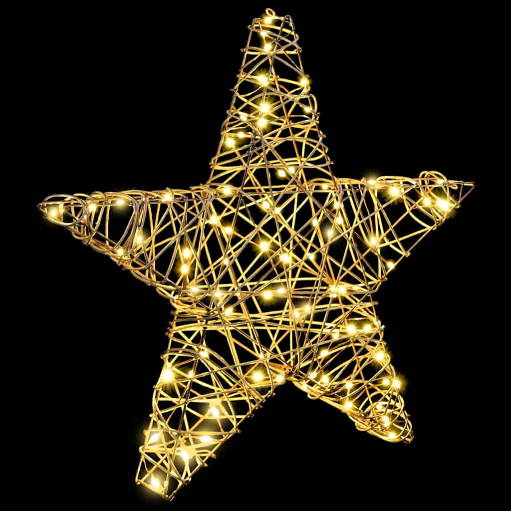 3D Star with 50 LEDs Warm white 55 x 52.5 x 9 cm Rattan