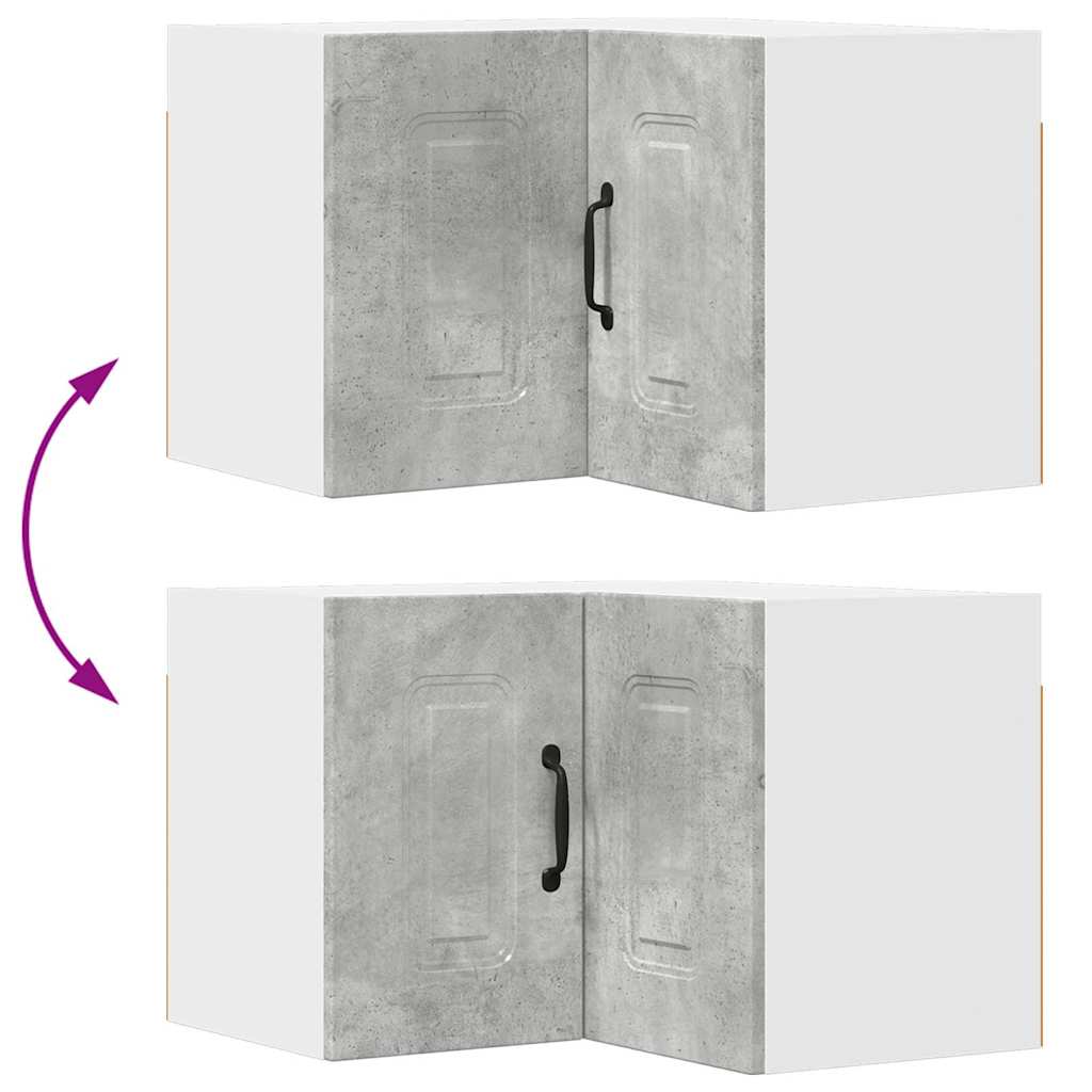 Kitchen Wall Cabinet with Shelf Concrete Grey 57 x 57 x 40 cm