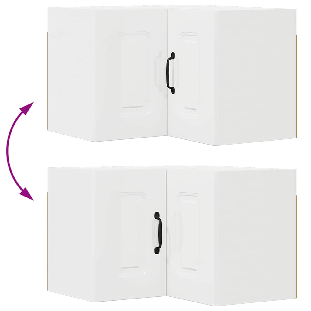 Kitchen Wall Cabinet with Door High Gloss White 57 x 57 x 40 cm