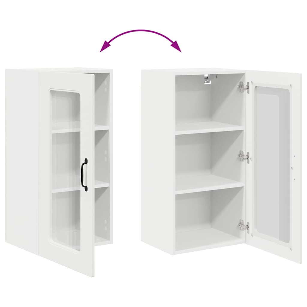 Kitchen Wall Cabinet White 40 x 31 x 80 cm Engineered Wood