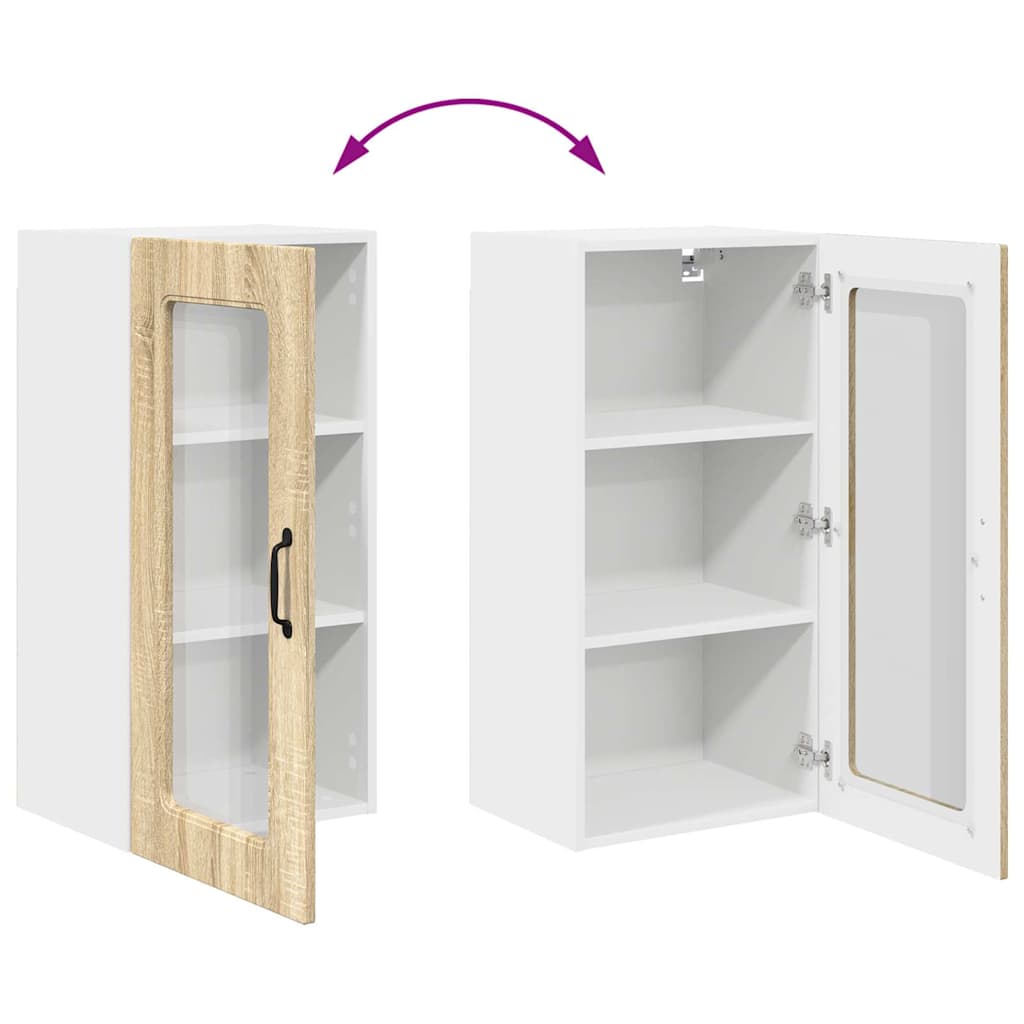 Kitchen Wall Cabinet Sonoma Oak 40 x 31 x 80 cm Engineered Wood
