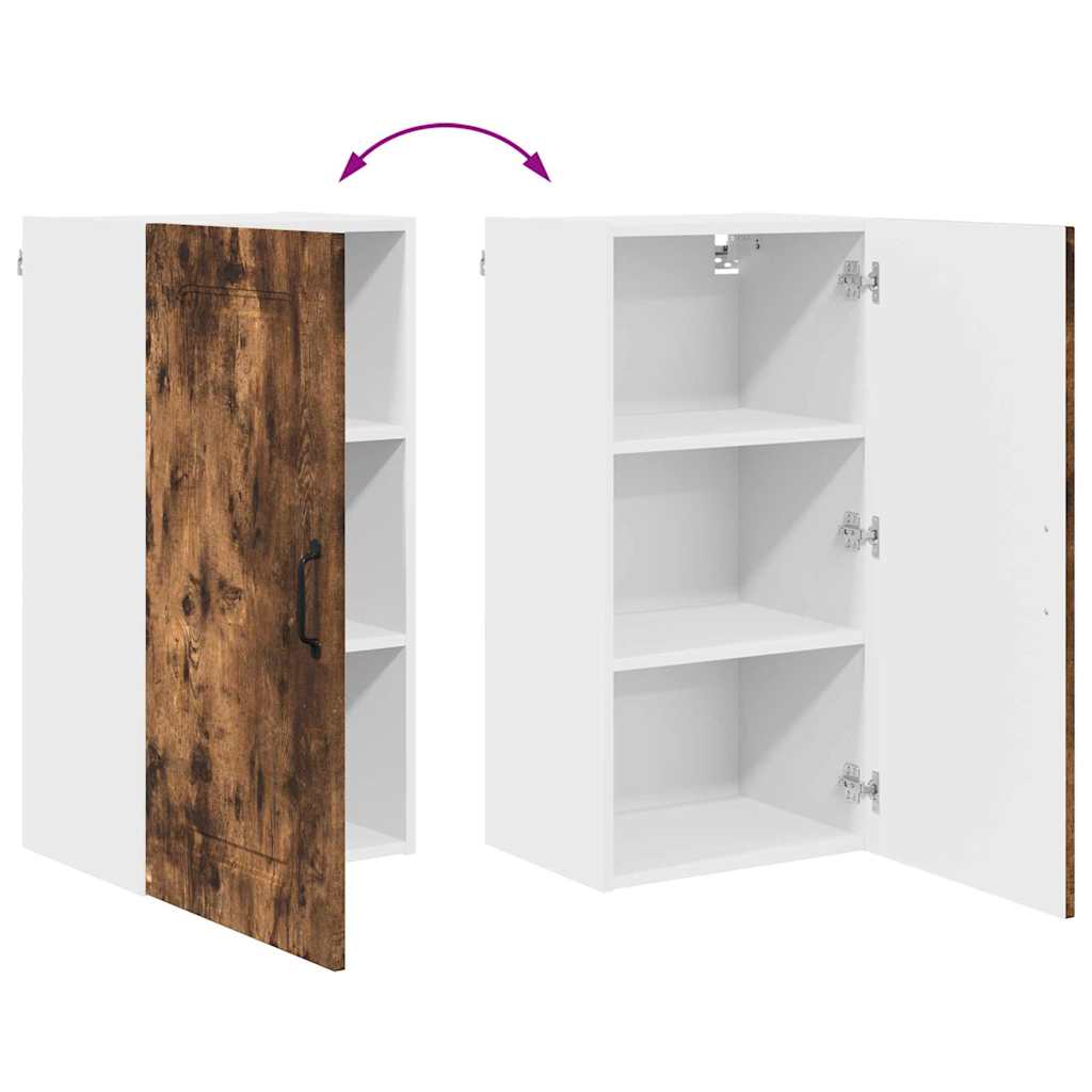 Kitchen Wall Cabinet Smoked Oak 40 x 31 x 80 cm Engineered Wood