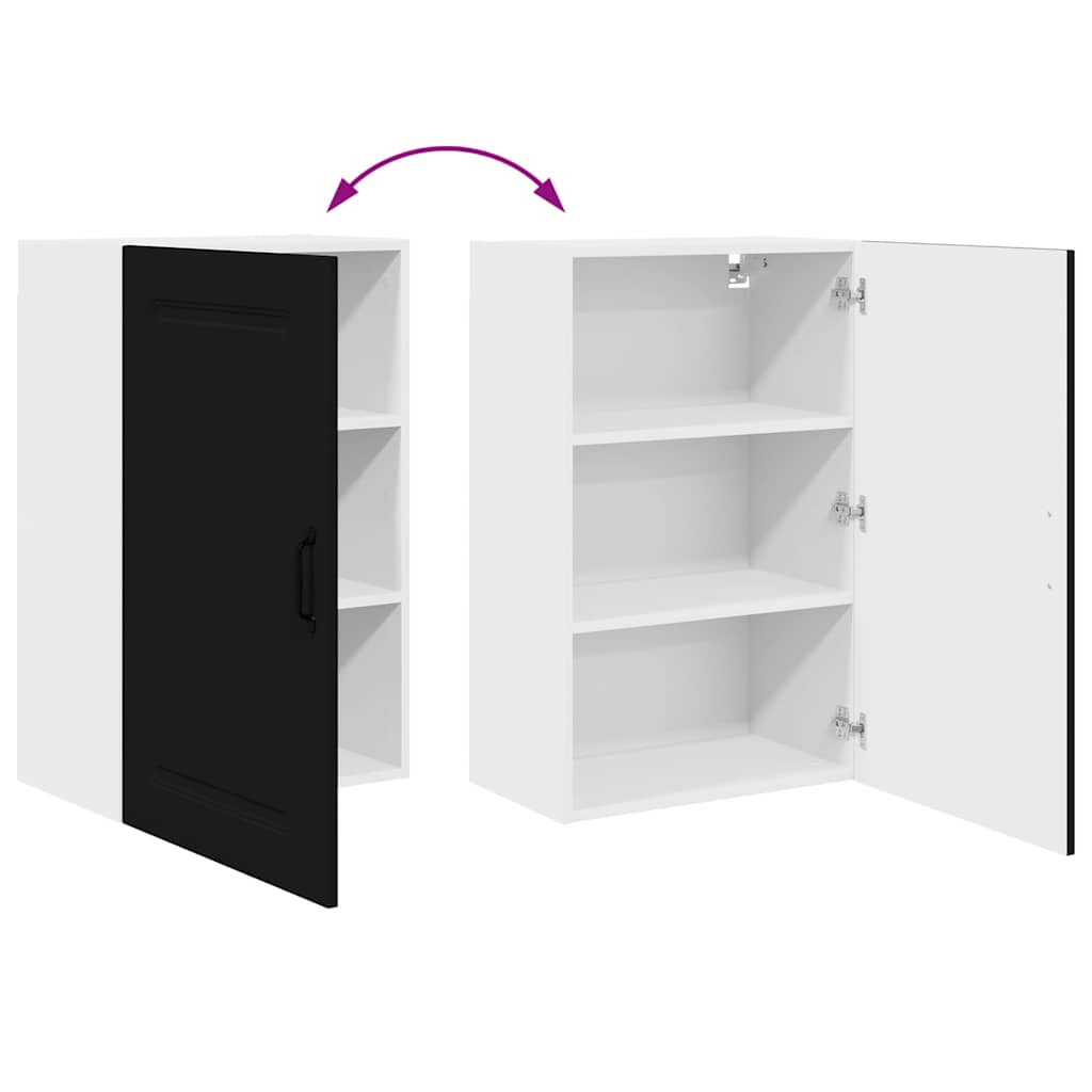 Kitchen Wall Cabinet Black 50 x 31 x 80 cm Engineered Wood
