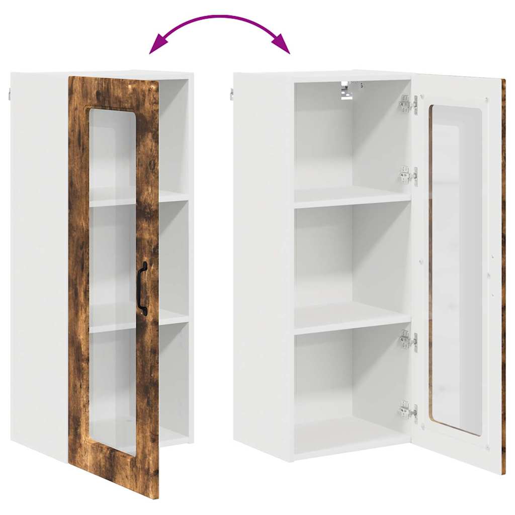 Kitchen Wall Cabinet with Shelf Smoked Oak 40 x 31 x 100 cm