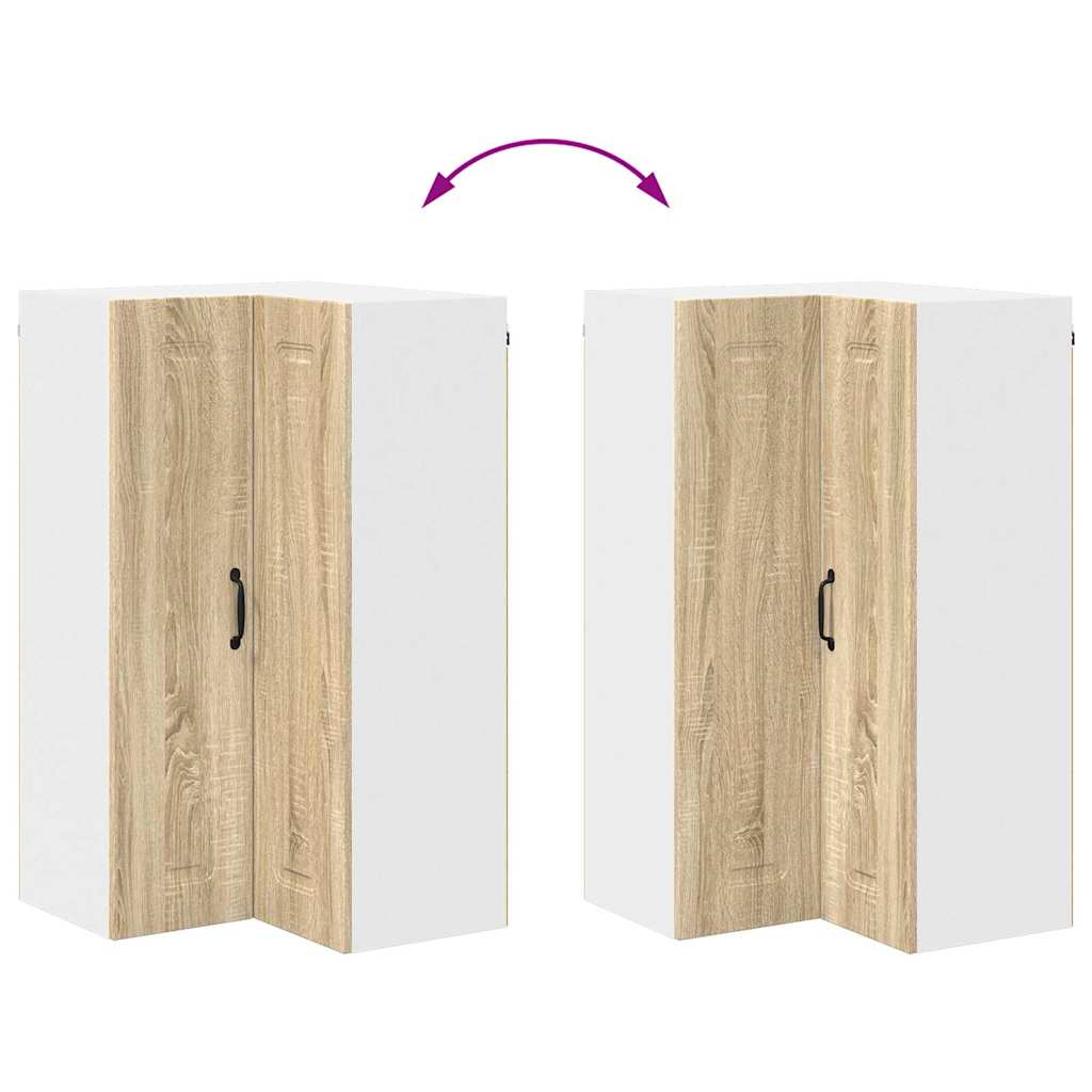 Kitchen Wall Cabinet with Shelf Sonoma Oak 57 x 57 x 100 cm