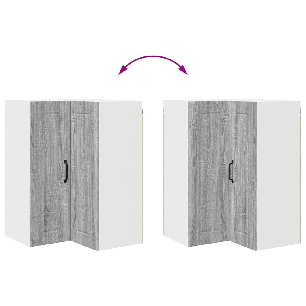 Kitchen Cabinet Grey Sonoma 57 x 57 x 80 cm Engineered Wood