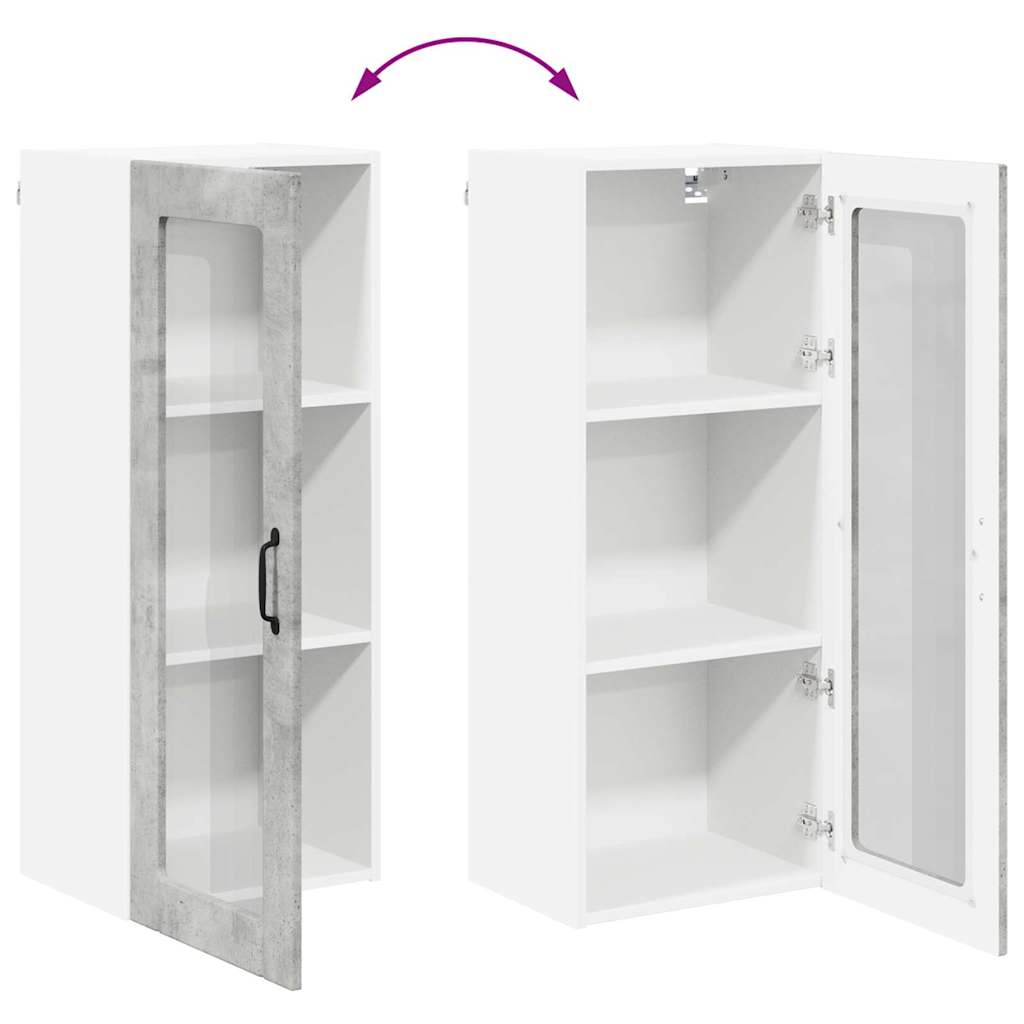 Kitchen Cabinet Concrete Grey 40 x 31 x 100 cm Engineered Wood