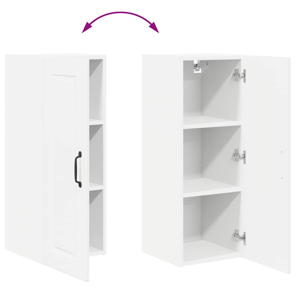 Kitchen Wall Cabinet with Door High Gloss White 30 x 31 x 80 cm