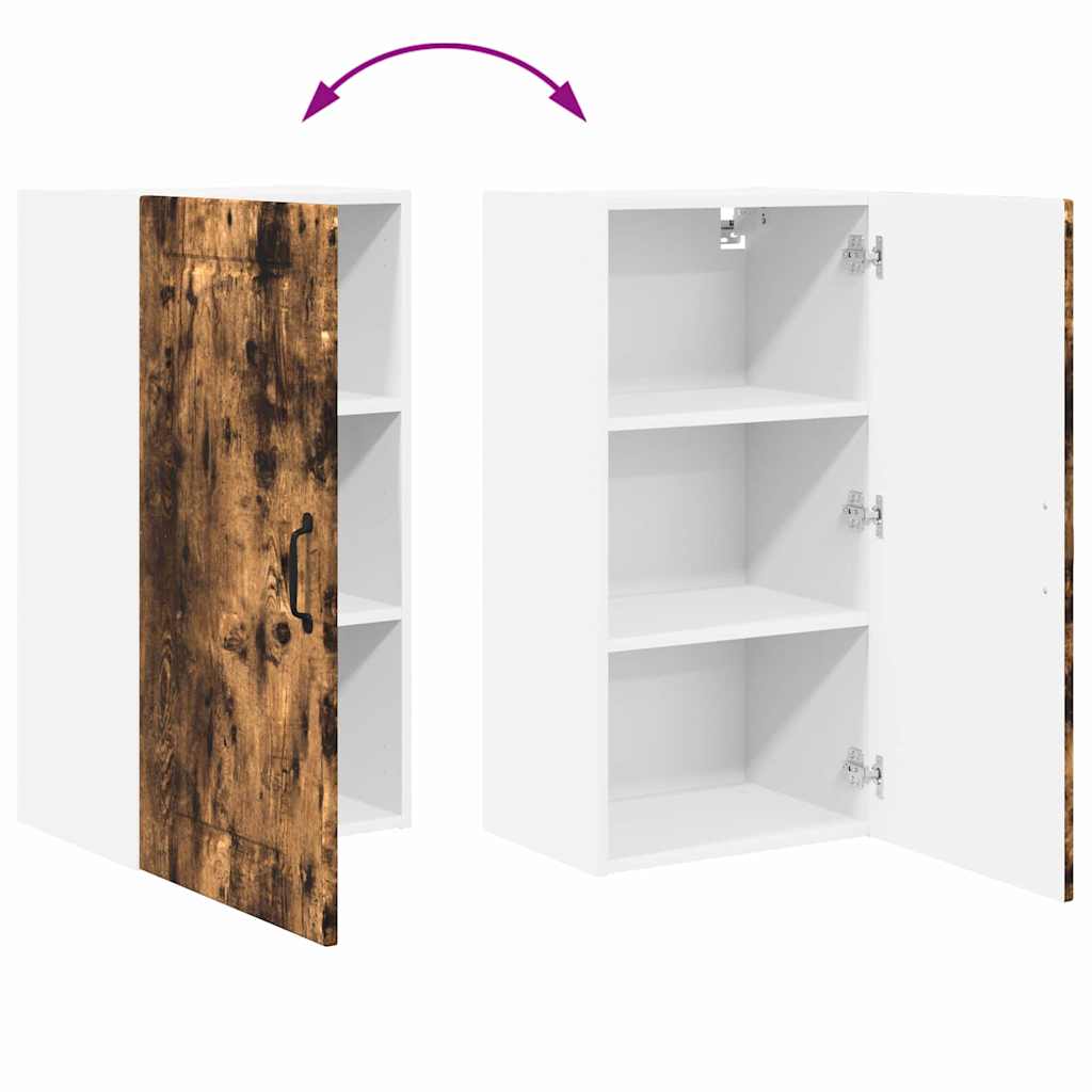 Kitchen Wall Cabinet Smoked Oak 40 x 31 x 80 cm Engineered Wood