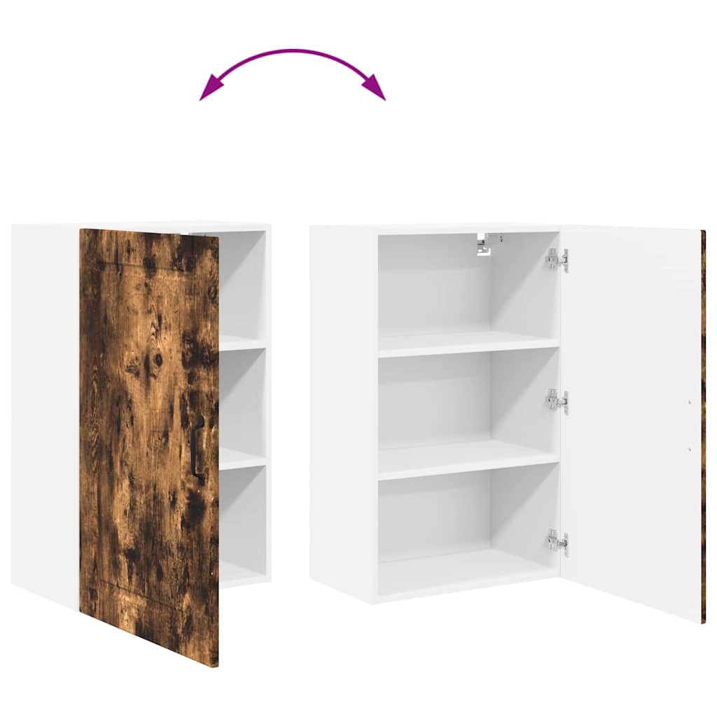 Kitchen Wall Cabinet Smoked Oak 50 x 31 x 80 cm Engineered Wood