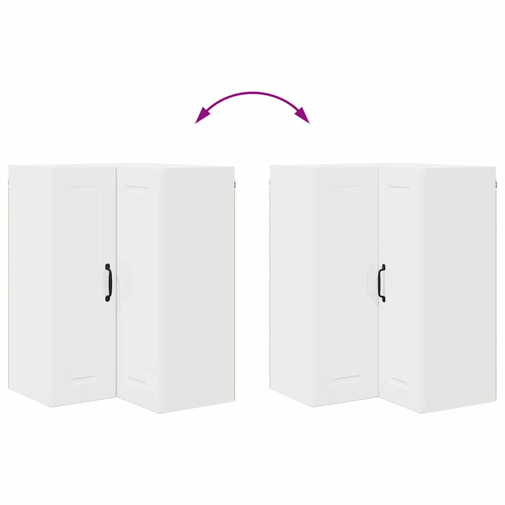 Kitchen Wall Cabinet with Door High Gloss White 57 x 57 x 80 cm