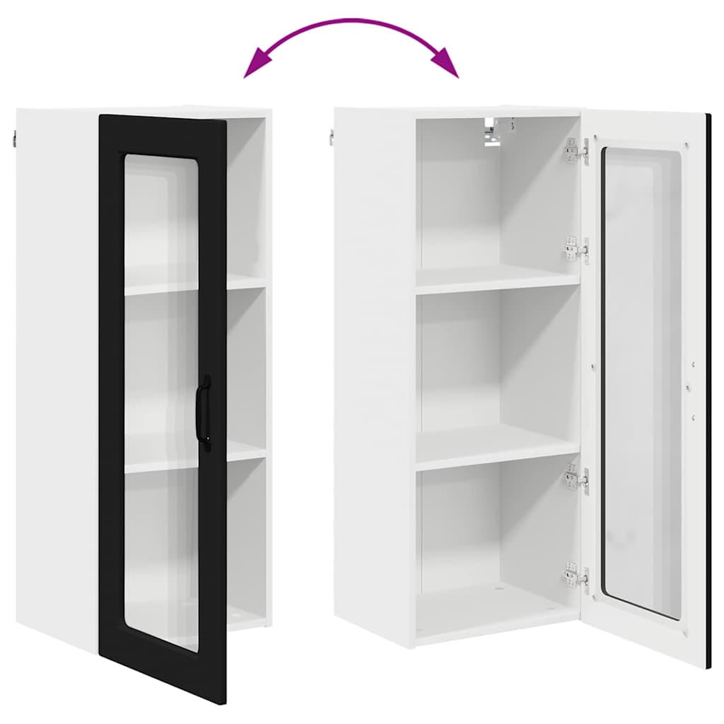 Kitchen Wall Cabinet Black 40 x 31 x 100 cm Engineered Wood